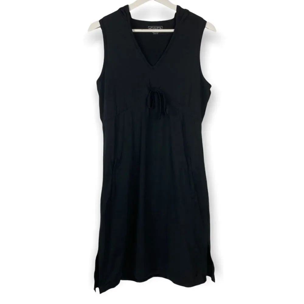 Athleta Sleeveless Hooded Drawstring Dress size Small